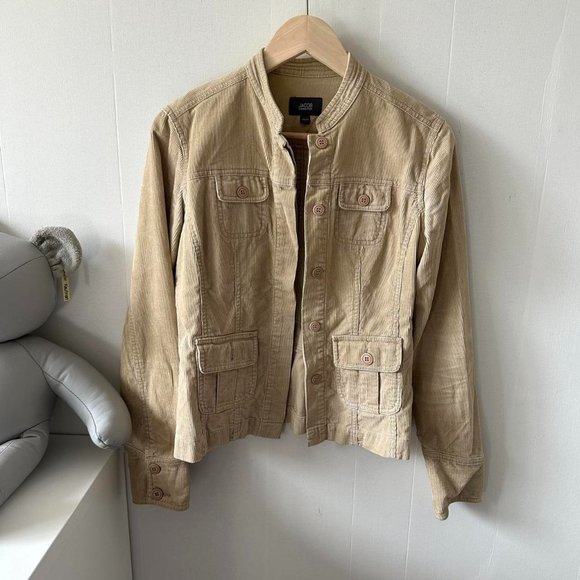 Vintage tan corduroy button up jacket - Picture 1 of 8